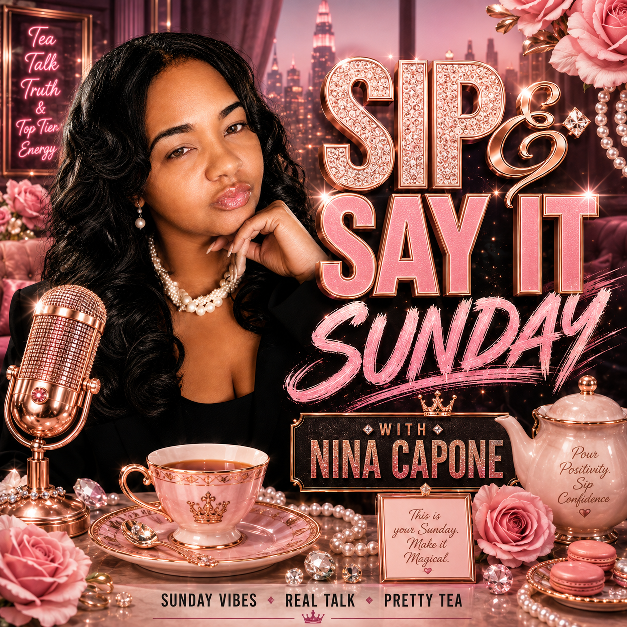 Sip & Say it Sundays flyer